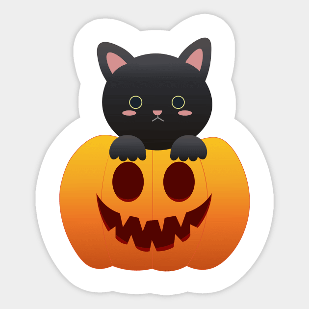 Spooky Cats Sticker by Raafeya's Crafts